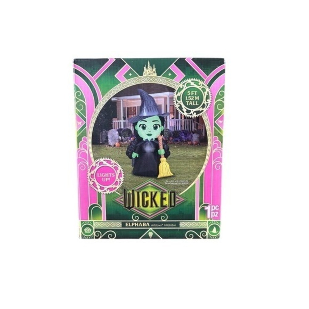 WICKED ELPHABA INFLATABLE Halloween Wizard Of Oz Lights Up 5ft Yard GIFT NEW